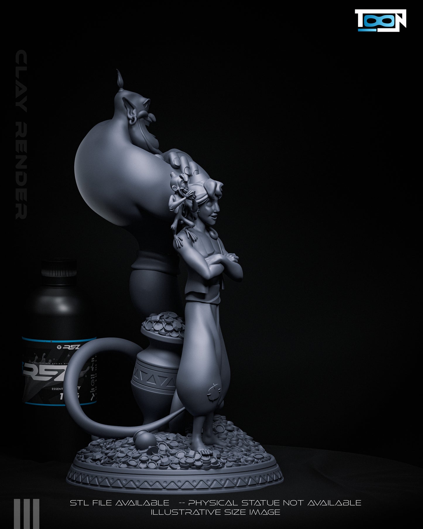 Aladdin & Genie 3D Printed Model Kit - 6 Scale