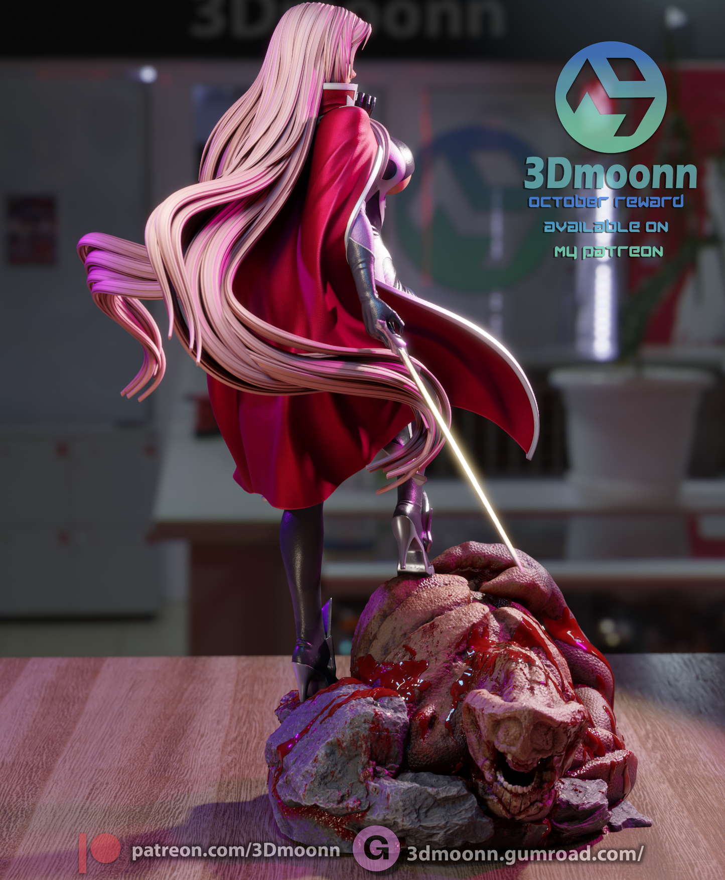 Ingrid (Taimanin) - 3d Printed 1:6 model kit