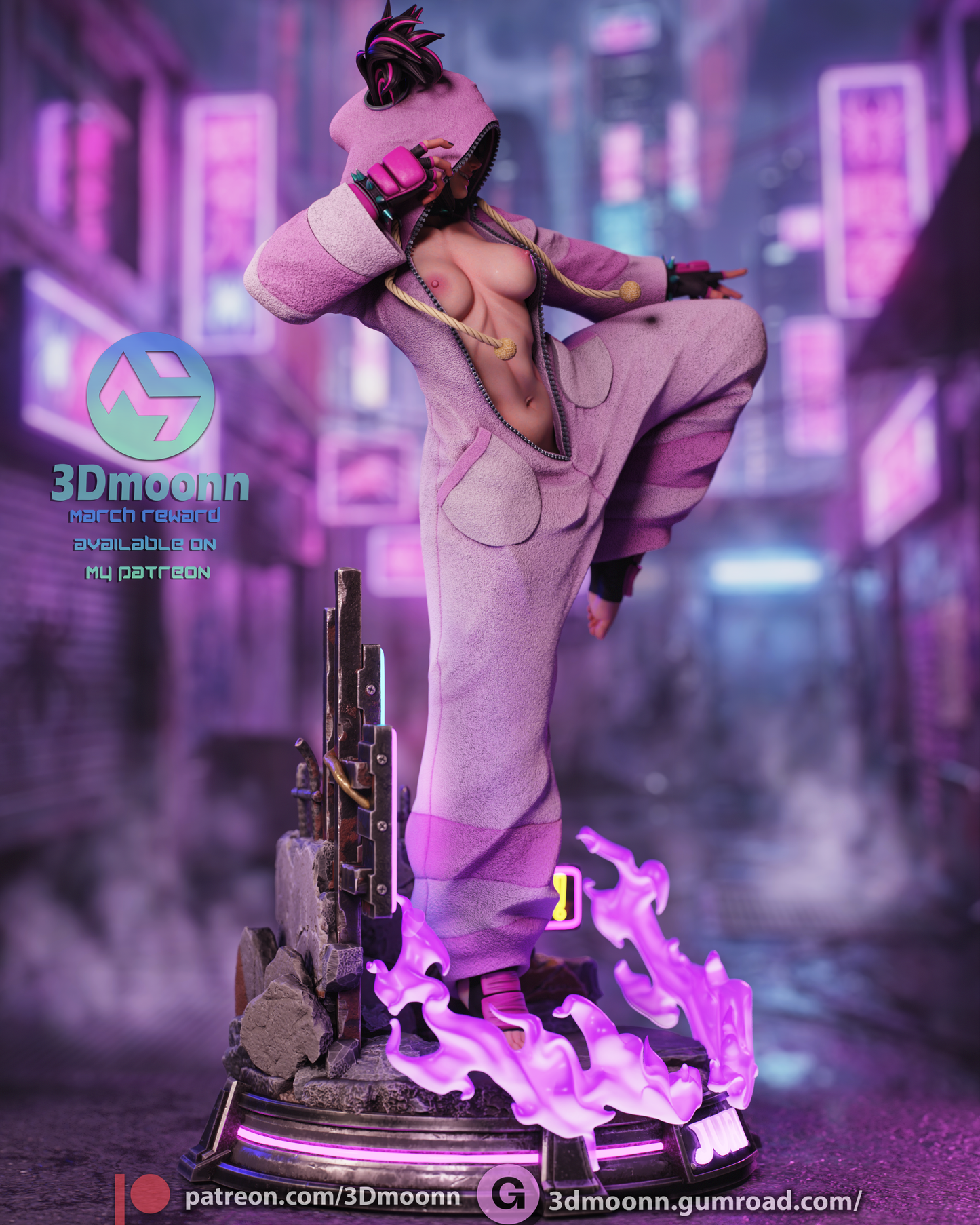 Juni (Street Fighter) - 3D Printed model kit (Fan Art) NSFW