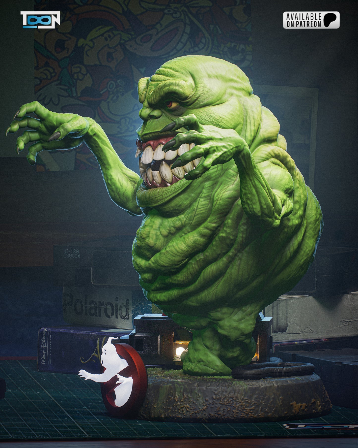 Slimer - 3D Printed Model Kit State - 6 Scale - 150mm