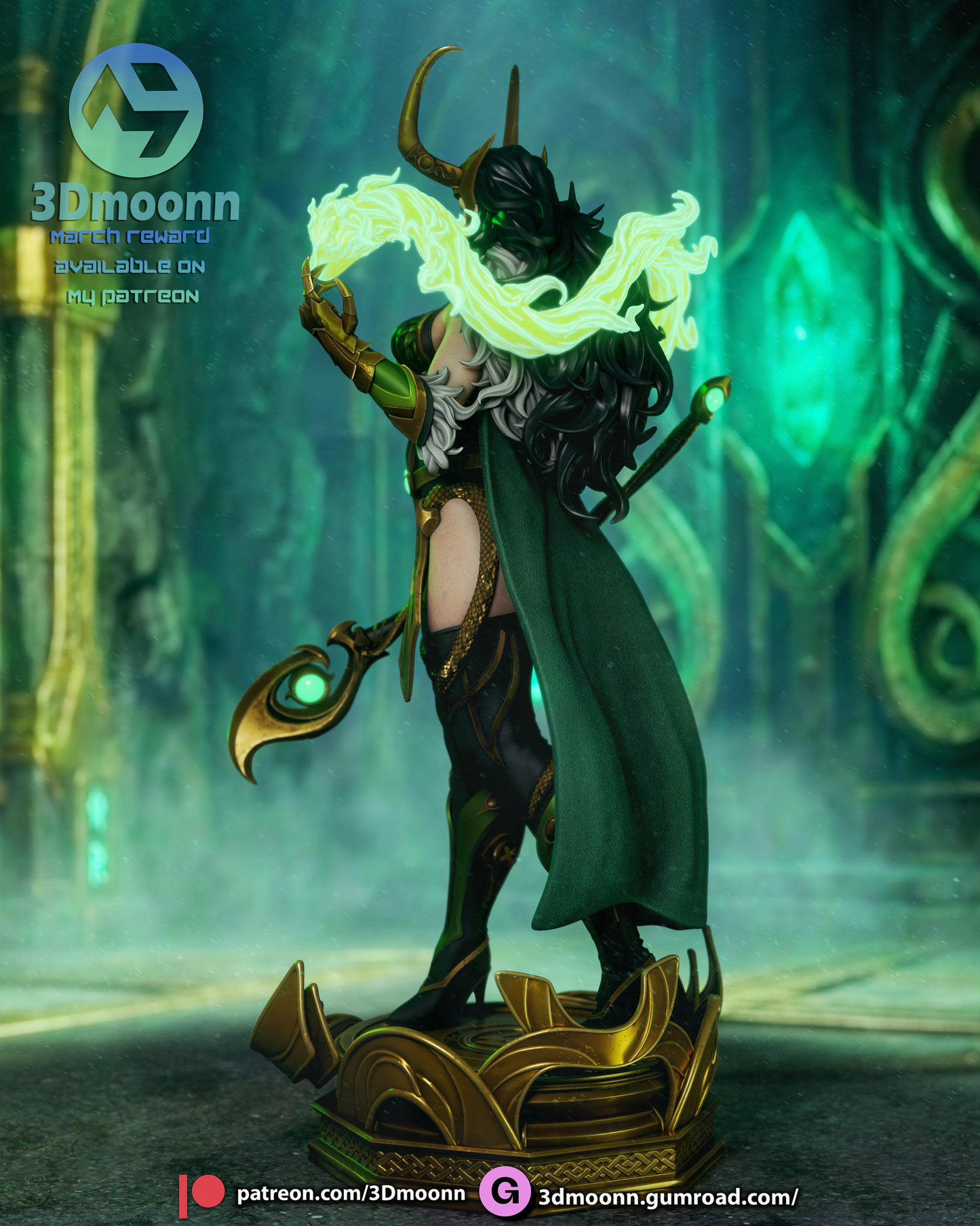 Lady Loki -3d Printed model kit (Fan Art)
