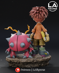 Izzy and Tentomon (Digimon) Statue - 154mm - 3D Print Fan Art