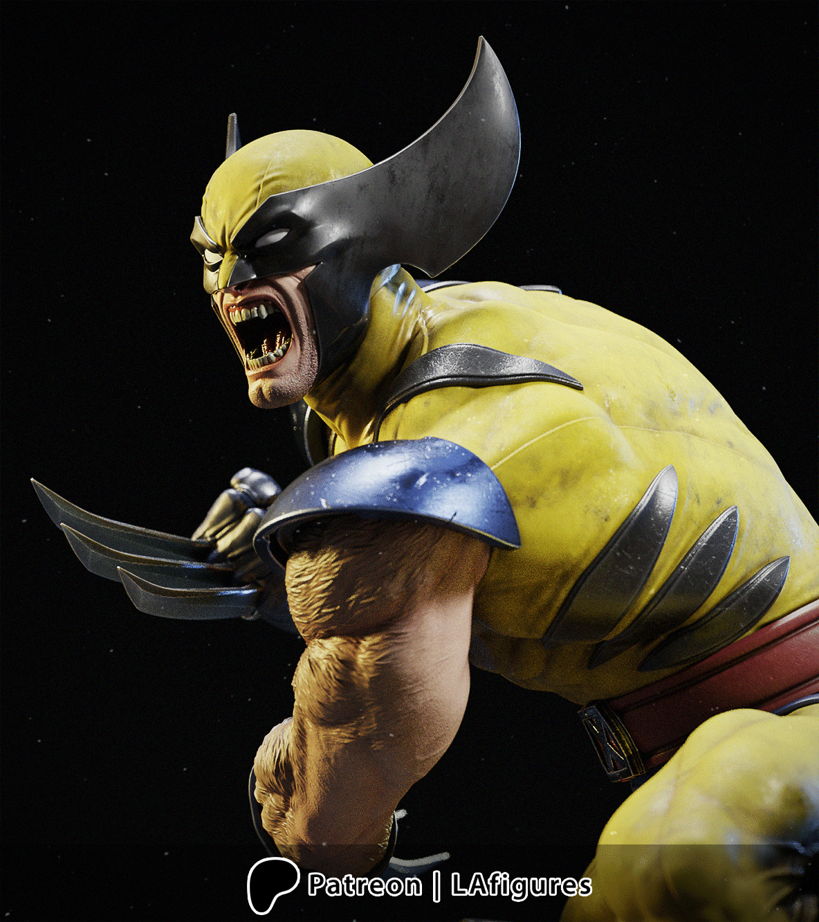 Wolverine (X-Men) Statue - Fan Art 10 scale 3D Print Kit (LA Figures)