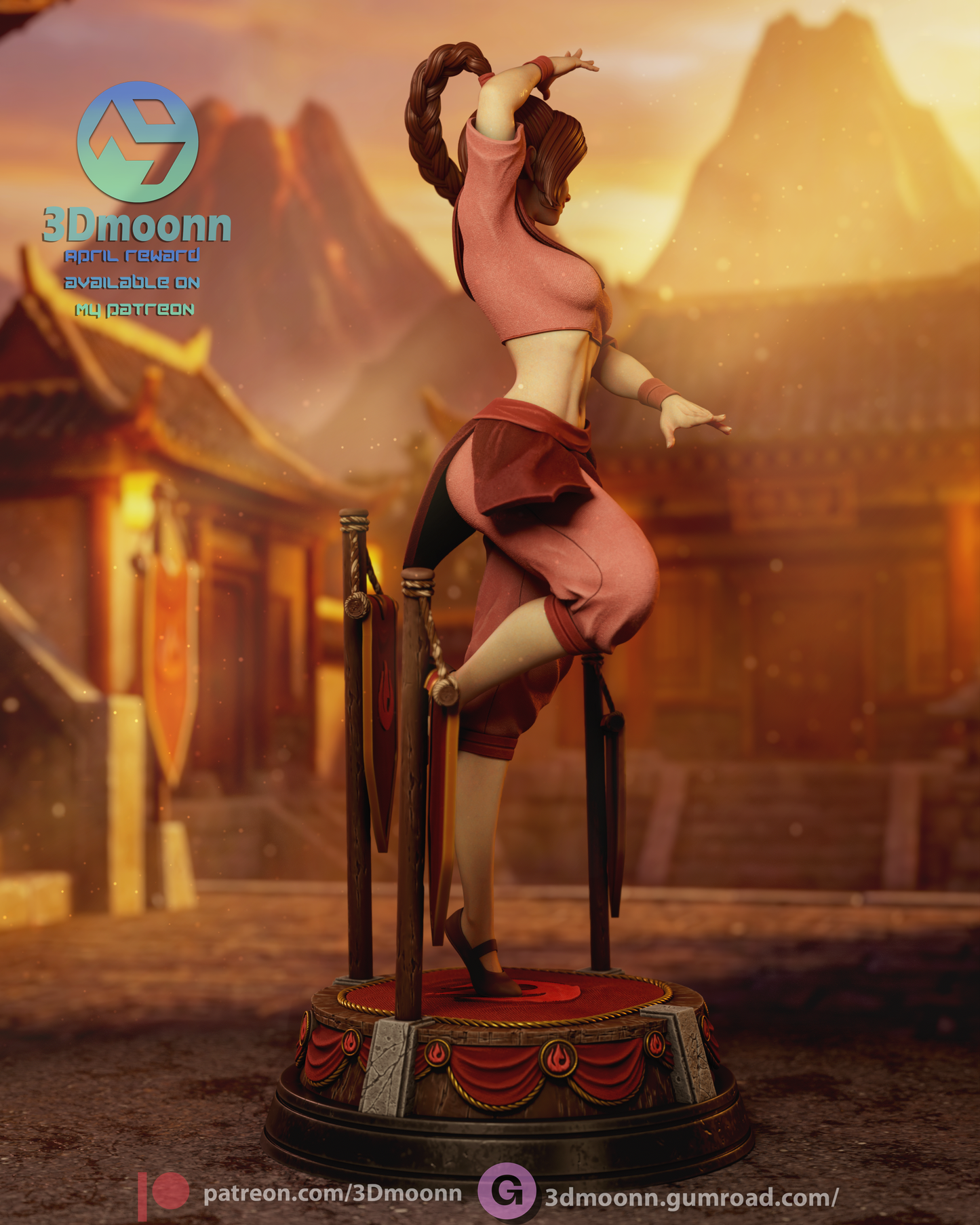 Ty Lee (The Last Airbender) - 3d Printed model kit (Fan Art)