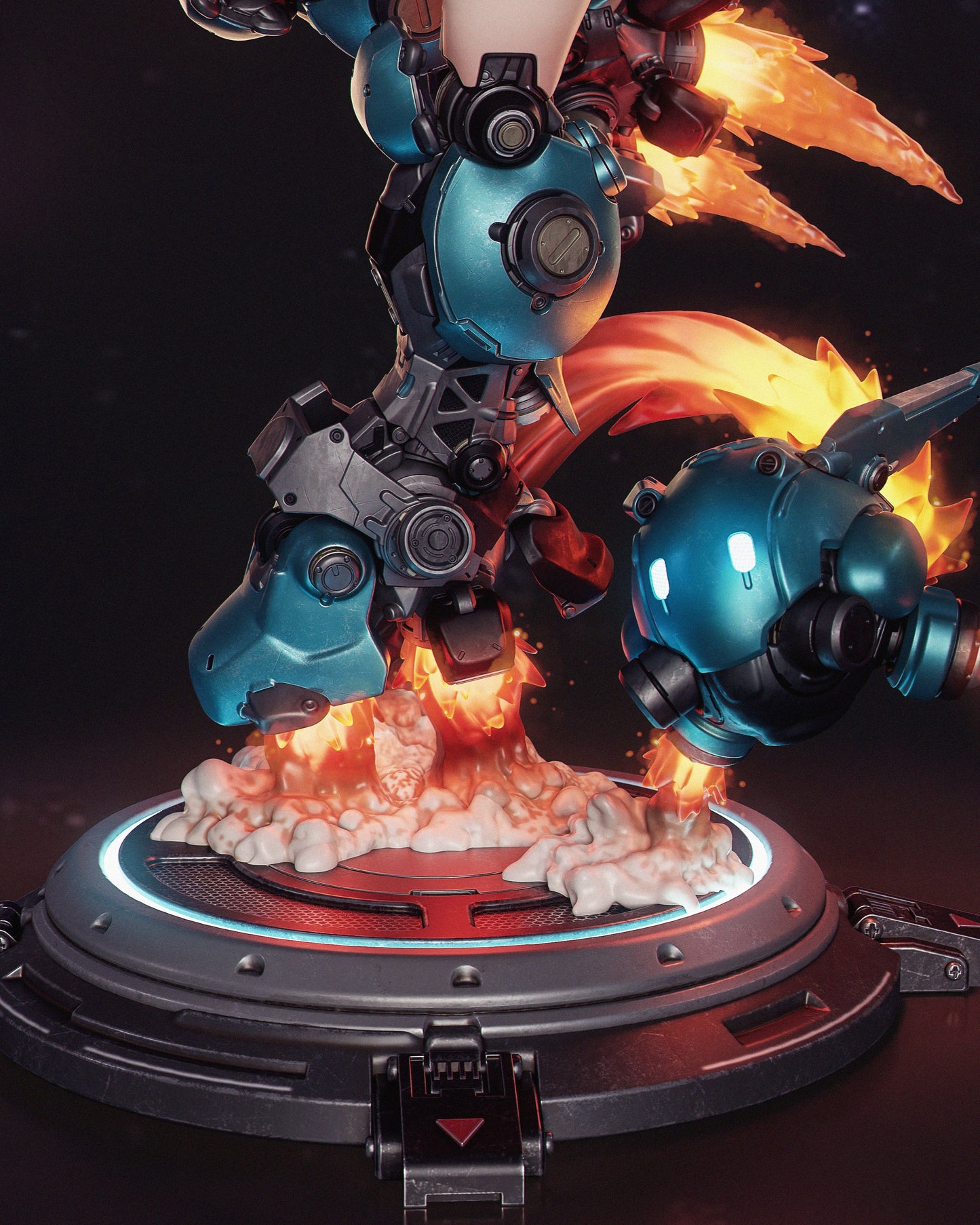 Nillai and Bblue - Mechagirl - 3D Printed Statue - 6 Scale