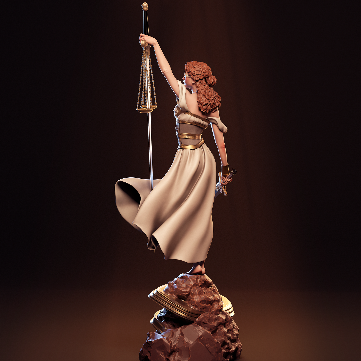 Justice Statue - (GOD)  3D Printed Model Kit - 6 Scale