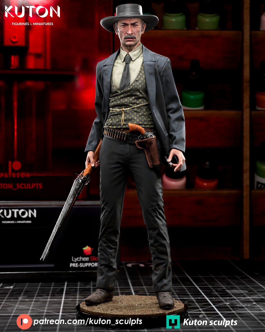 Colonel Mortimer (For a Few Dollars More) - 3D Printed Model Kit - Fan Art