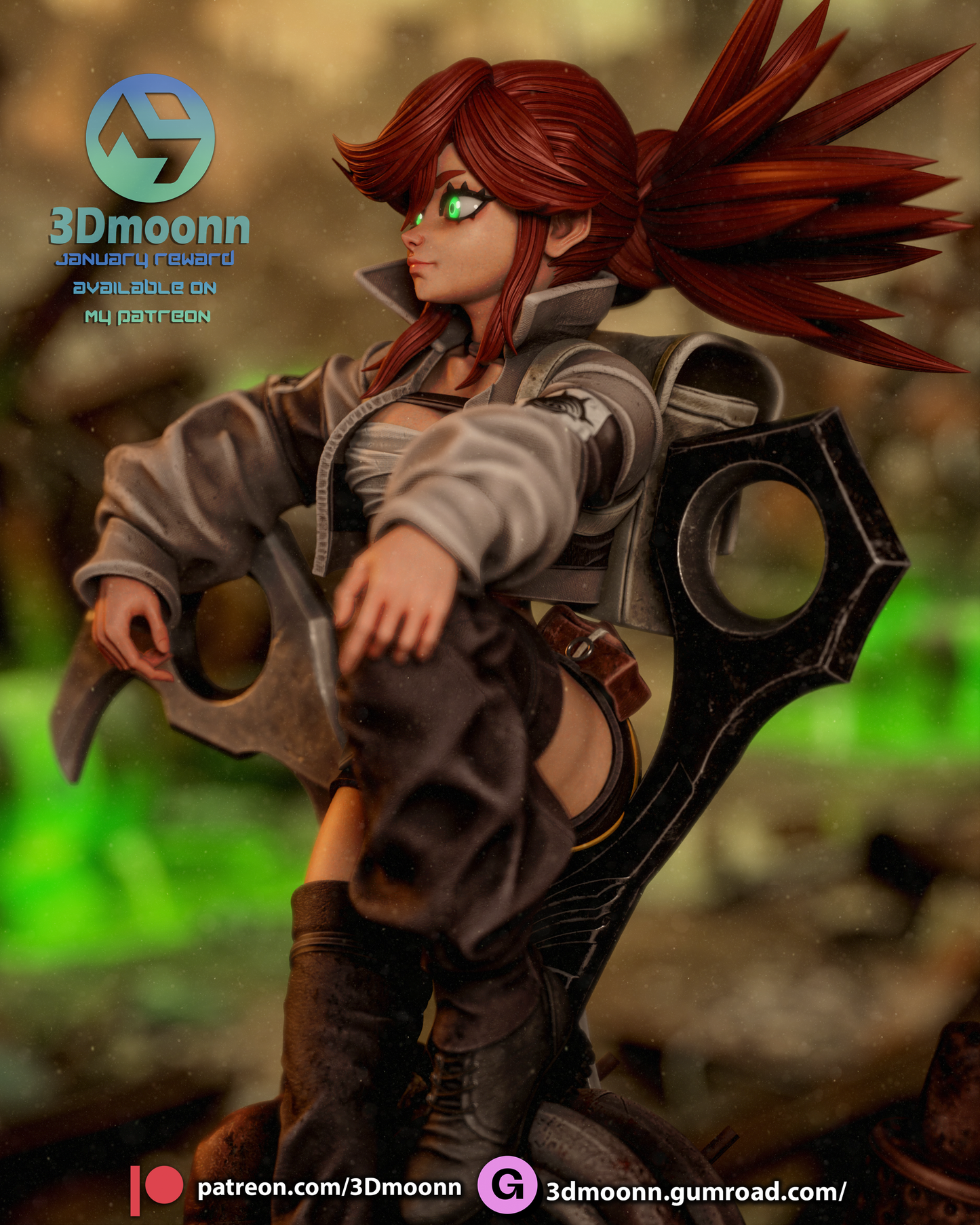 Riyo Reaper (Gachiakuta) - 3d Printed 1:6 model kit (Fan Art)