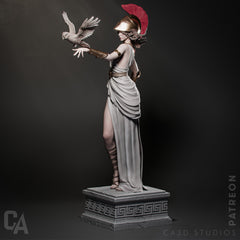 Athena 3D Printed Statue - Unpainted and Unassembled 4th, 9th and 12th Scale