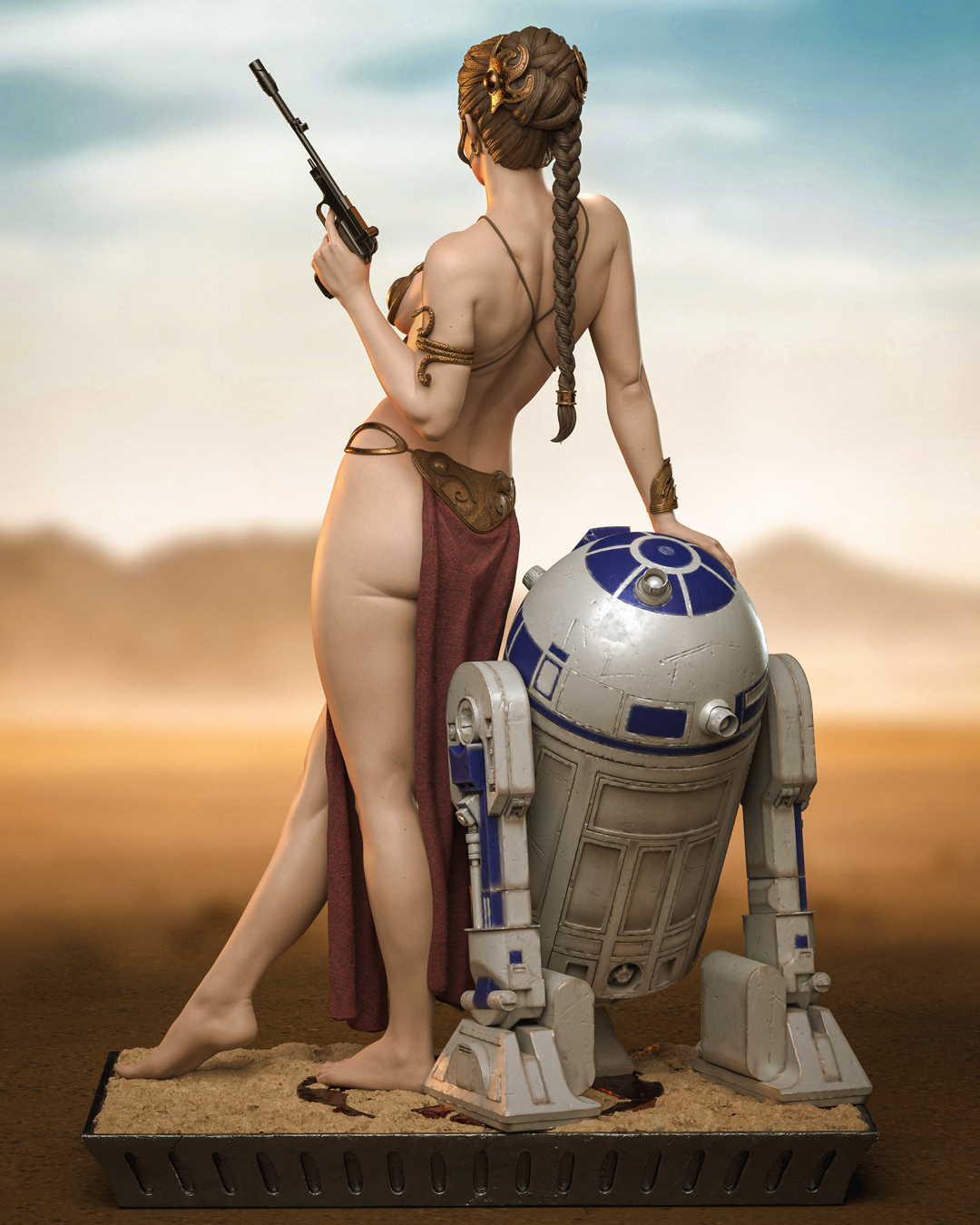 Princess Leia - 3D Printed Model Kit - 1:6 scale (Fan Art)