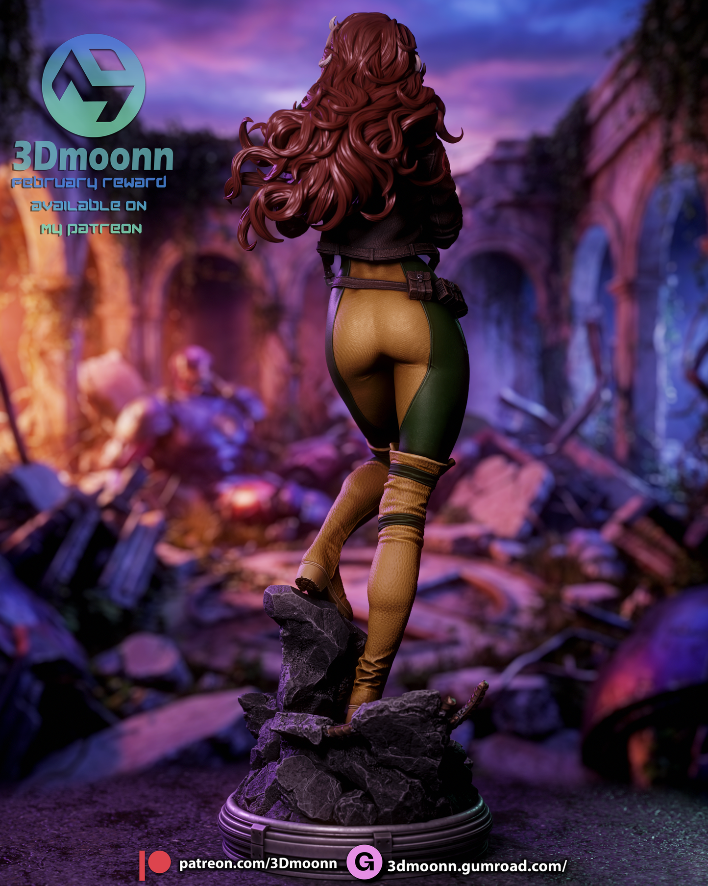 Rogue (X-Men) - 3d Printed 1:6 model kit (Fan Art)