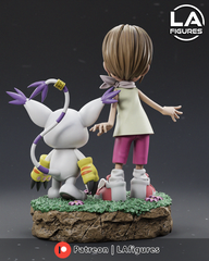 Kari and Tailmon (Digimon) Statue - 142mm - 3D Print Fan Art