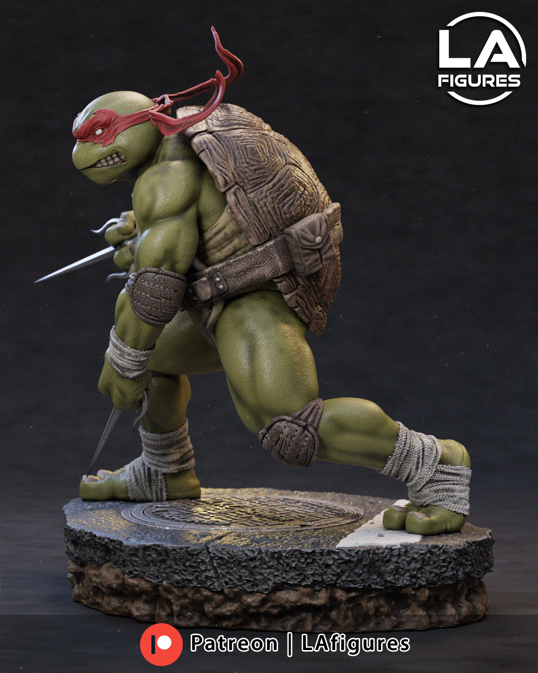 Raphael (TMNT) Statue - Fan Art 10 Scale (164mm) 3D Print Kit