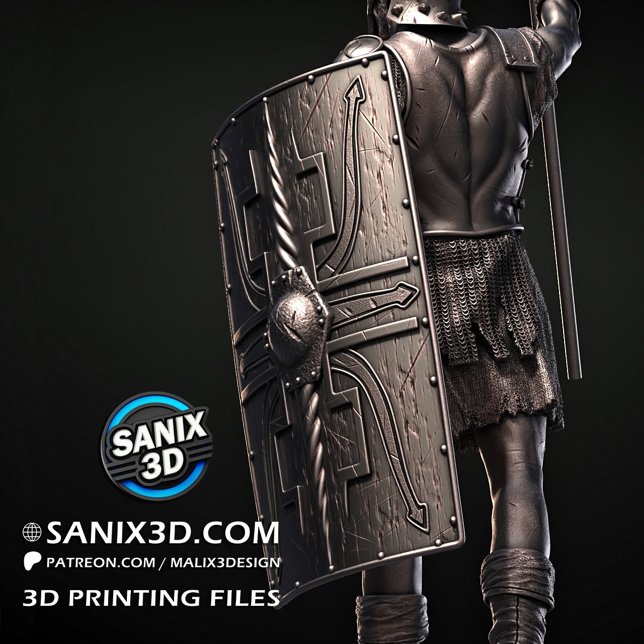 Gladiator (Maximus) - 8 scale - Fan Art - 3D Print