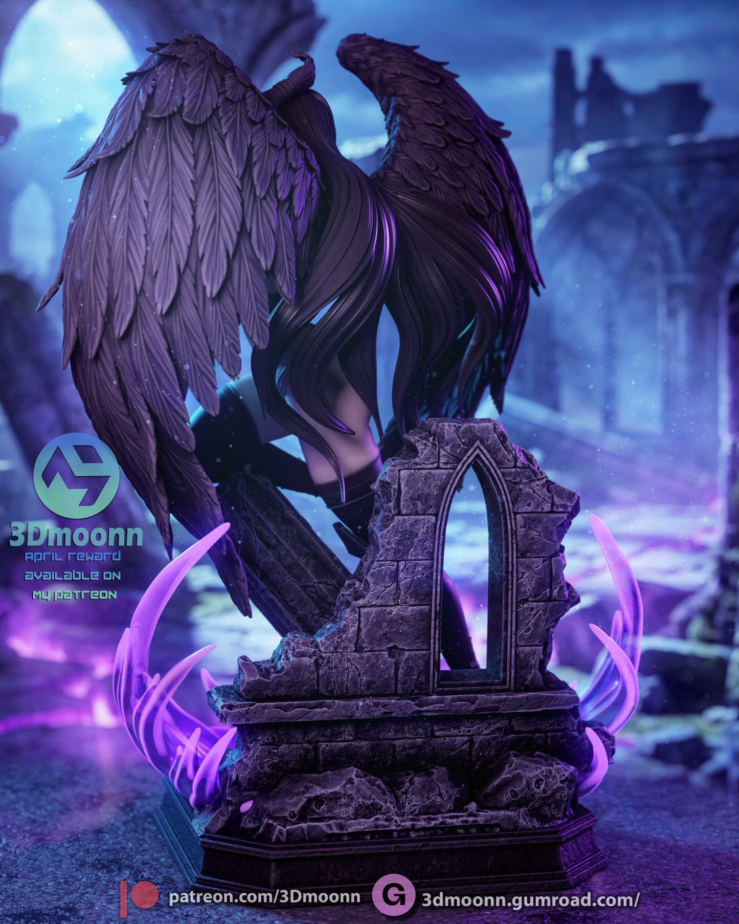 Raynare (High School DxD) - 3d Printed model kit (Fan Art)