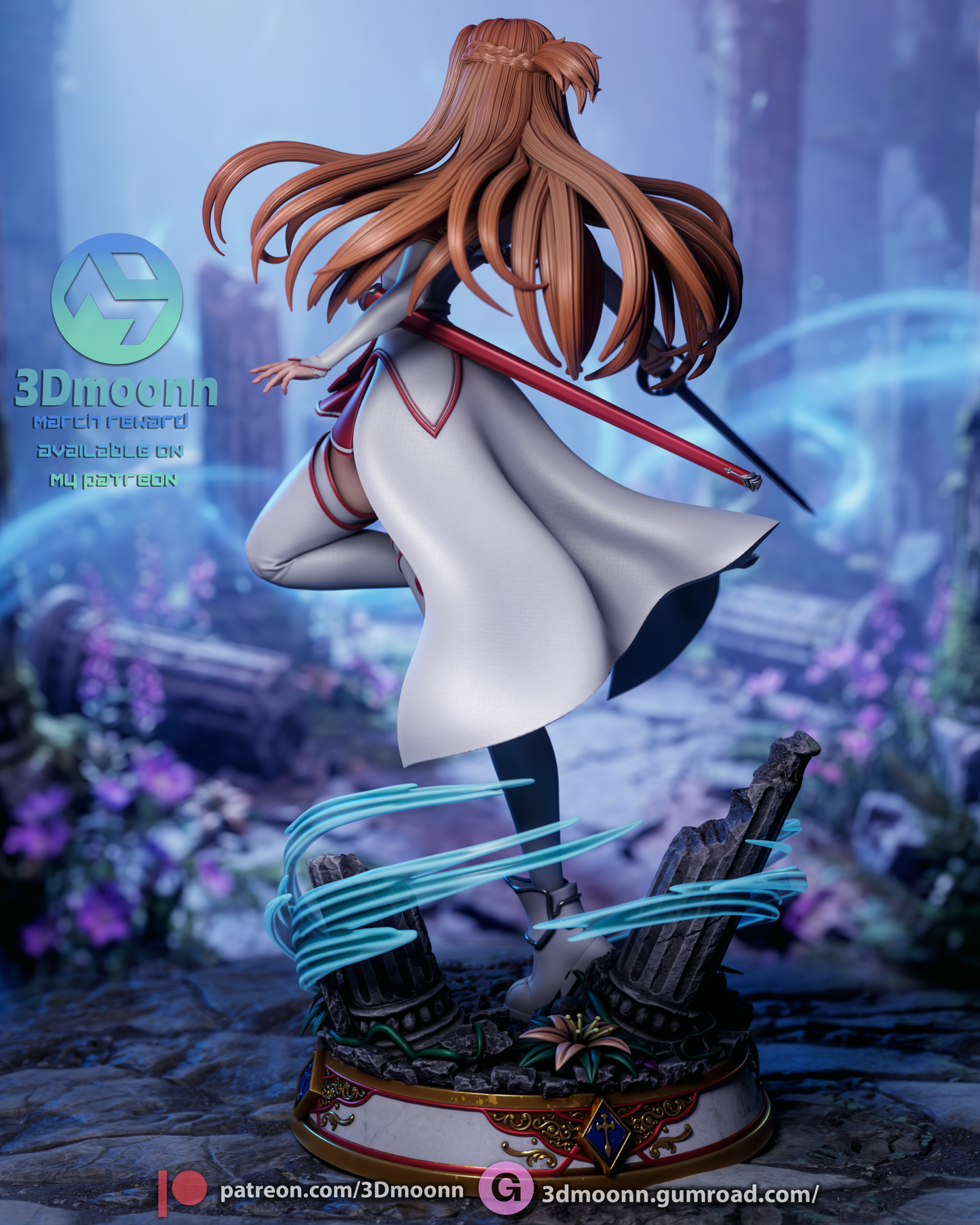 Asuna (Sword Art Online) - 3D Printed Statue model kit (Fan Art)