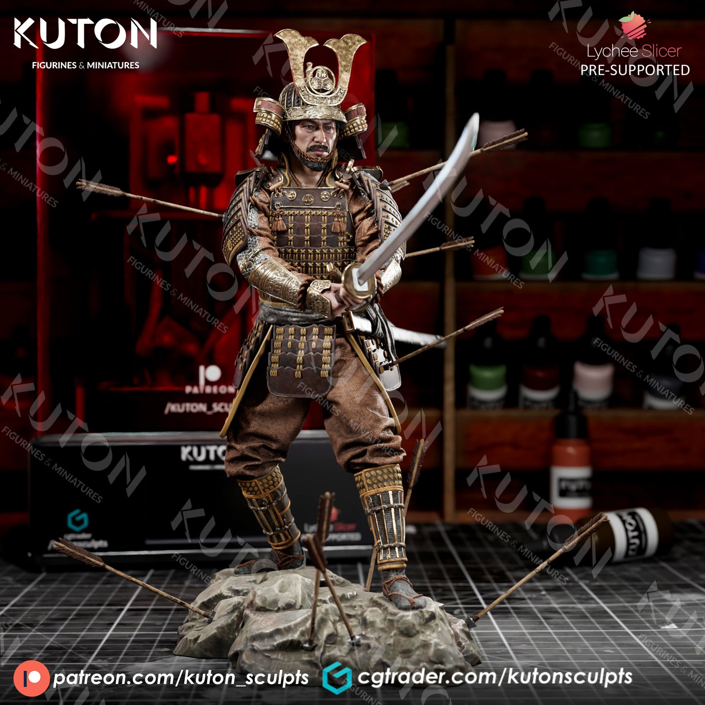 Yoshii Toranaga (Samurai) 3D Printed model various scales - Fan Art
