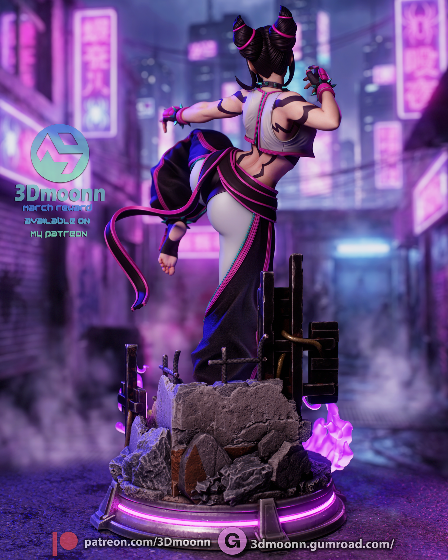 Juni (Street Fighter) -  3D Printed model kit (Fan Art)