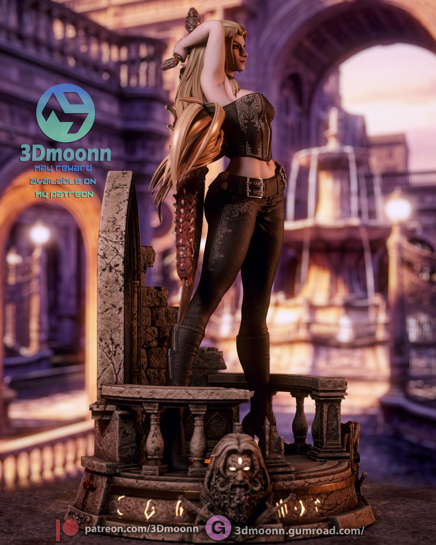 Trish  (Devil May Cry) - 3d Printed 1:6 model kit (Fan Art)