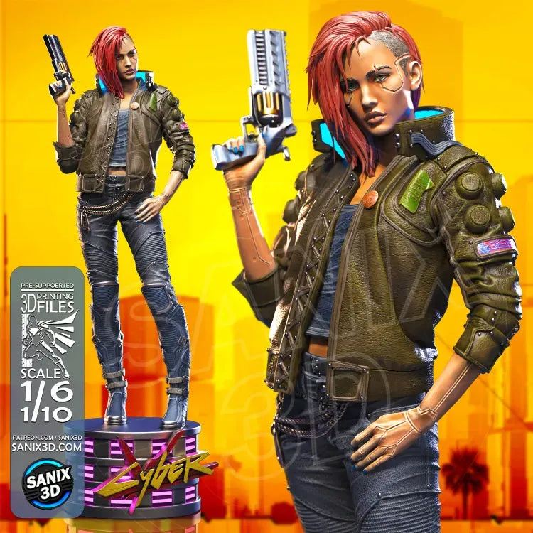 Valerie (Cyberpunk V) 3D Print model - Fan Art, model kit
