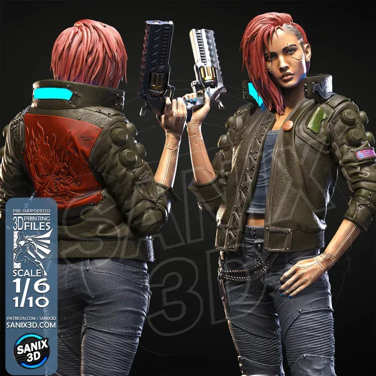 Valerie (Cyberpunk V) 3D Print model - Fan Art, model kit