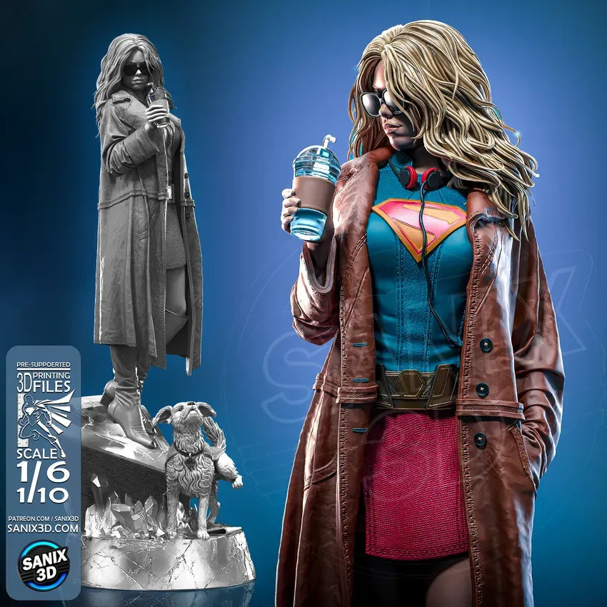 Supergirl - 3D Printed Model Kit - 10 Scale & 6 Scale