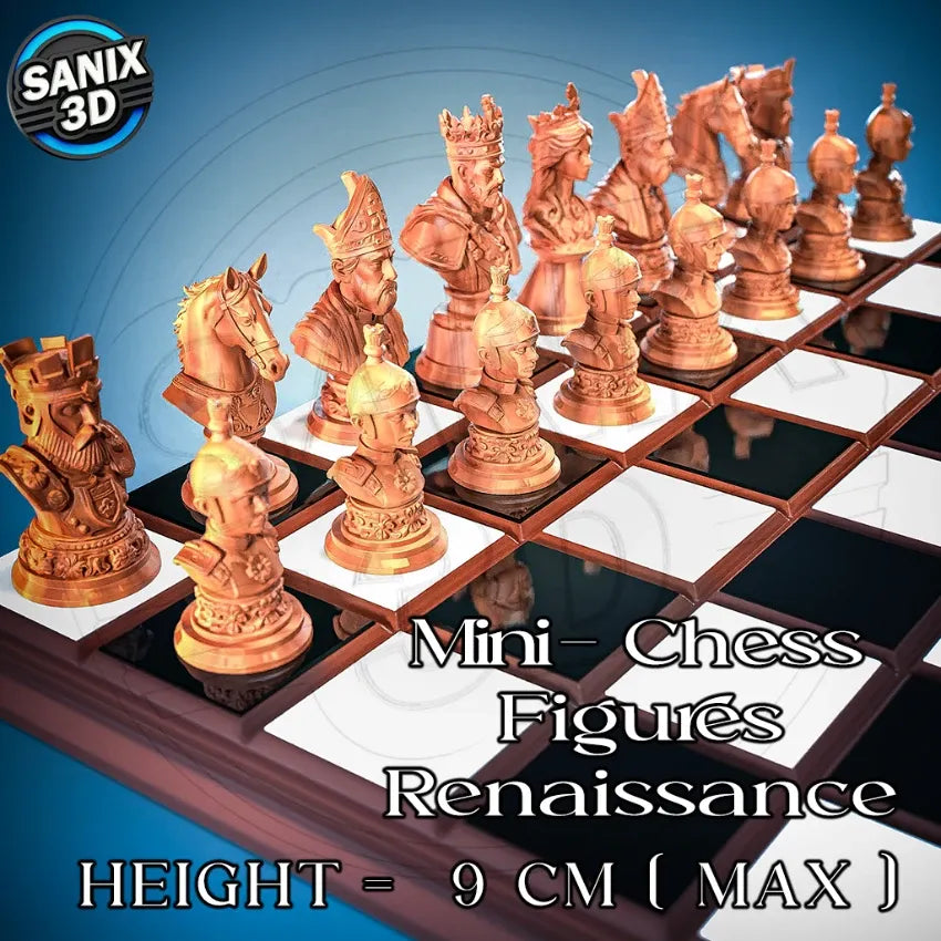 RENAISSANCE CHESS SET - 3D Printed Resin Set