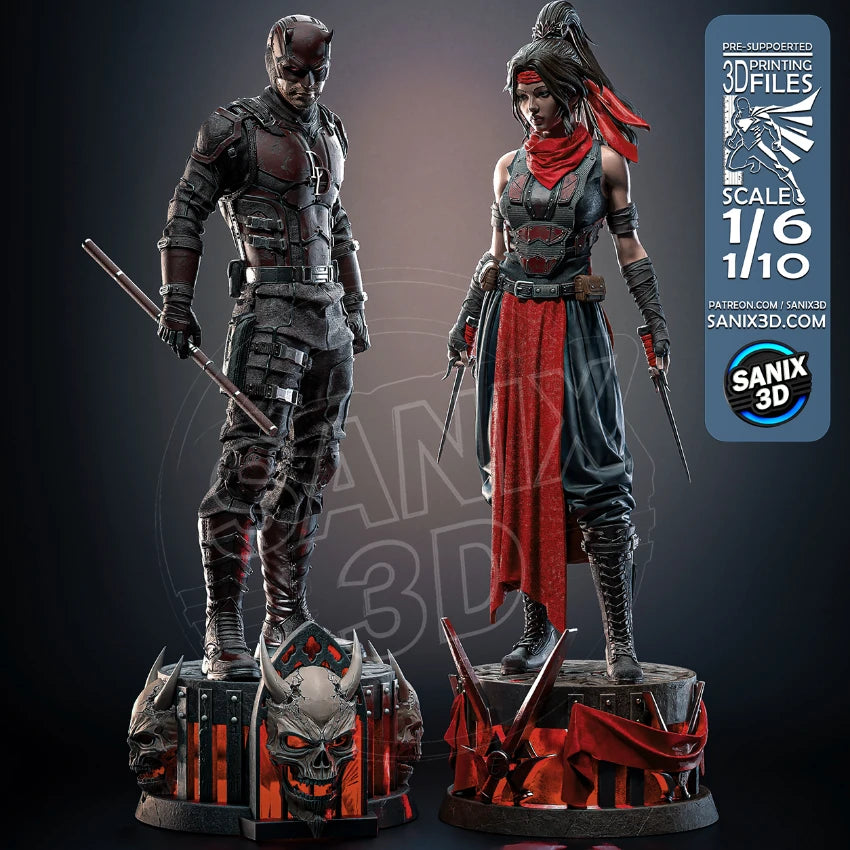 Devil & Assassin - Shadowbound - 3D print 10 & 6 scale