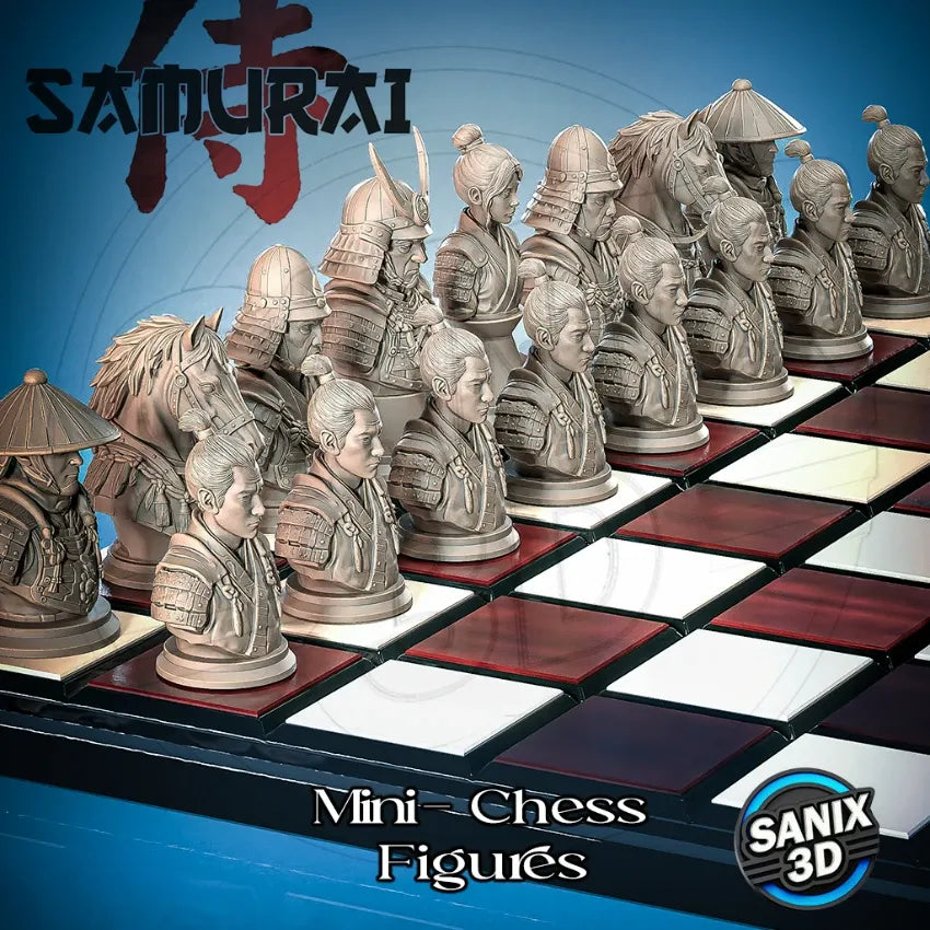 SAMURAI CHESS SET - 3D Printed Resin Set
