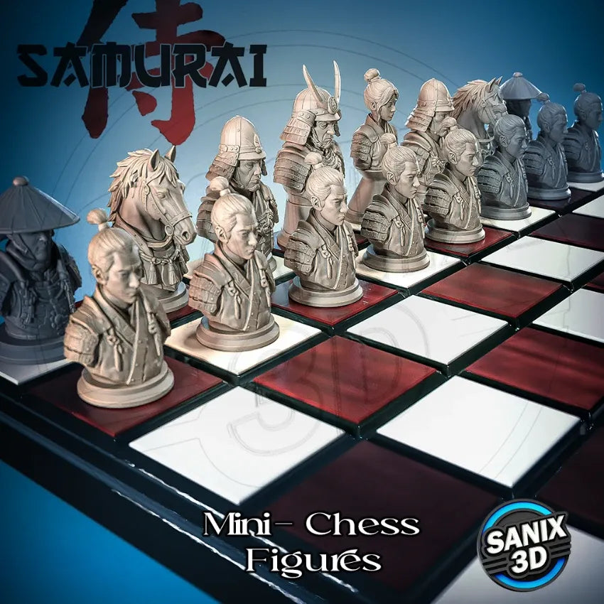 SAMURAI CHESS SET - 3D Printed Resin Set