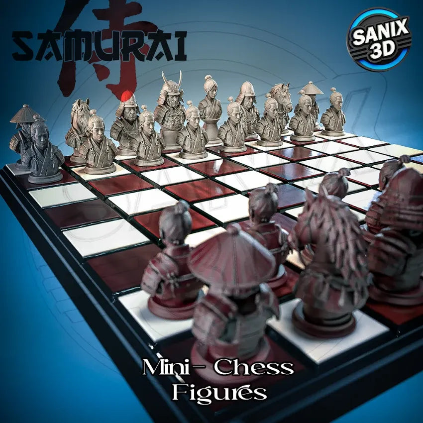 SAMURAI CHESS SET - 3D Printed Resin Set