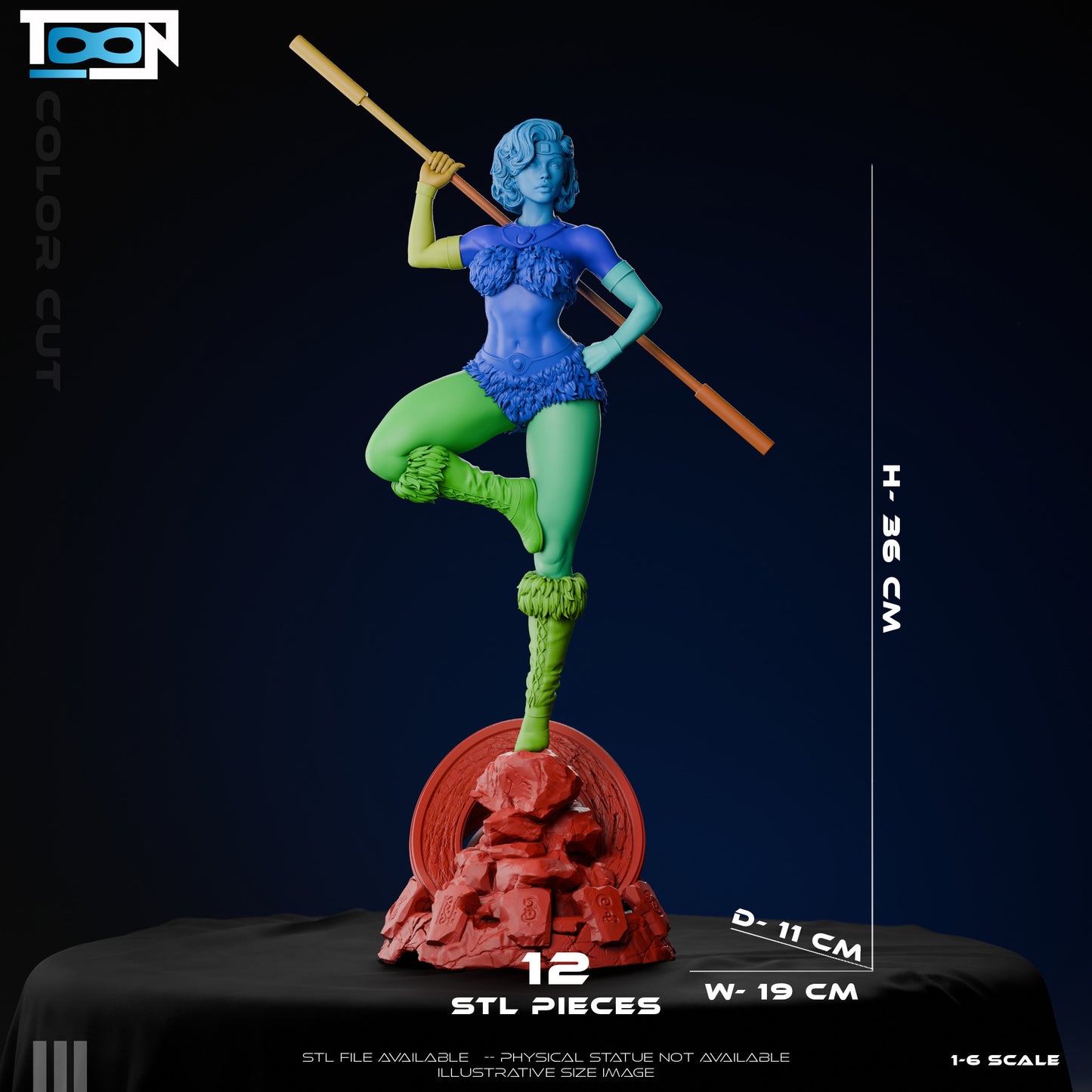 Diane - D&D 3D Printed Statue Model Kit - 6 Scale