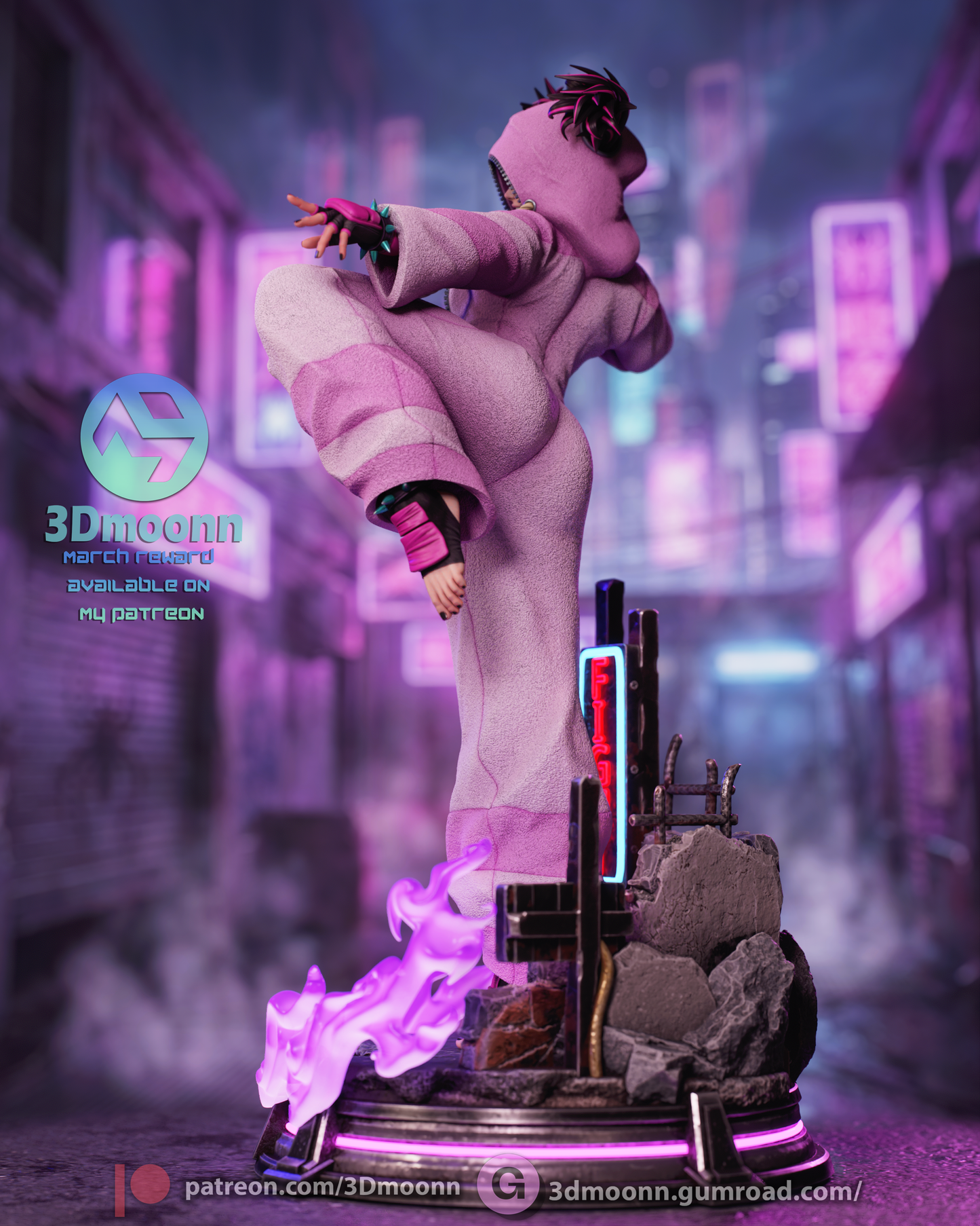 Juni (Street Fighter) -  3D Printed model kit (Fan Art)