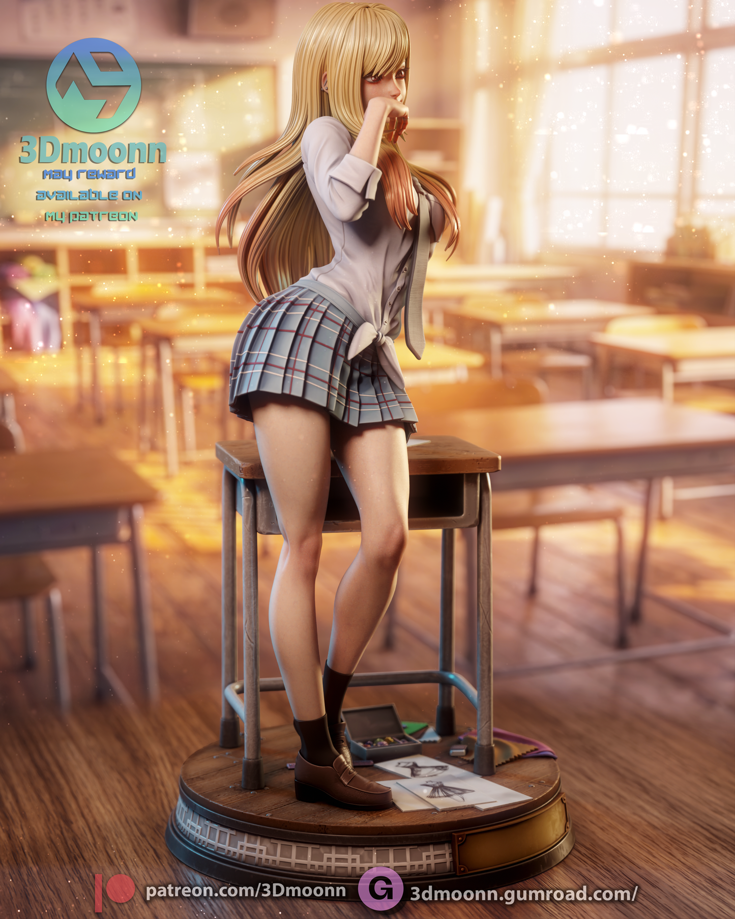 Marin Kitagawa (My Dress-Up Darling) - 3d Printed model kit (Fan Art)