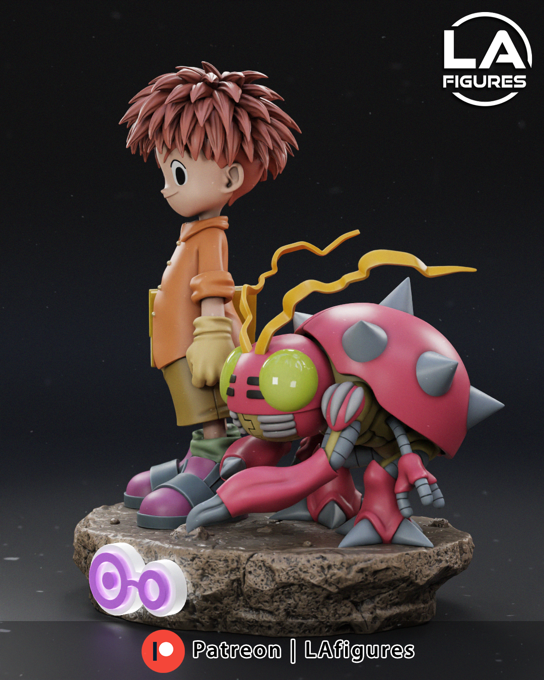 Izzy and Tentomon (Digimon) Statue - 154mm - 3D Print Fan Art