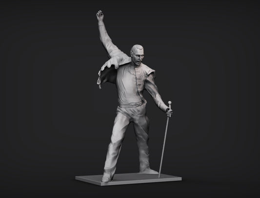 Freddie Mercury 3D Printed Model Kit - 9 inches - Fan Art