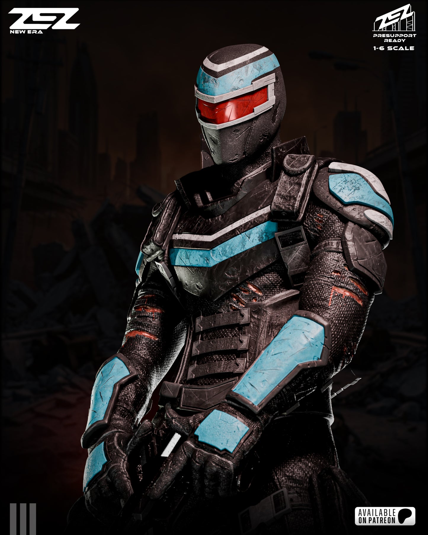 Vigilante 3D printed model kit Statue Bust 6 scale