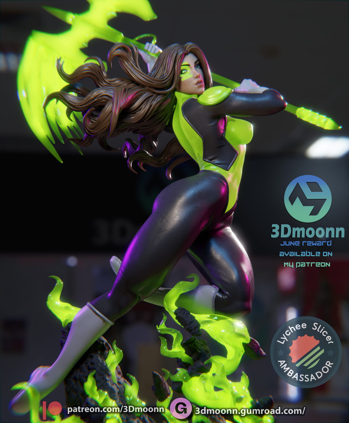 Jessica Cruz (Injustice) Statue - Fan Art - 3D Print Kit