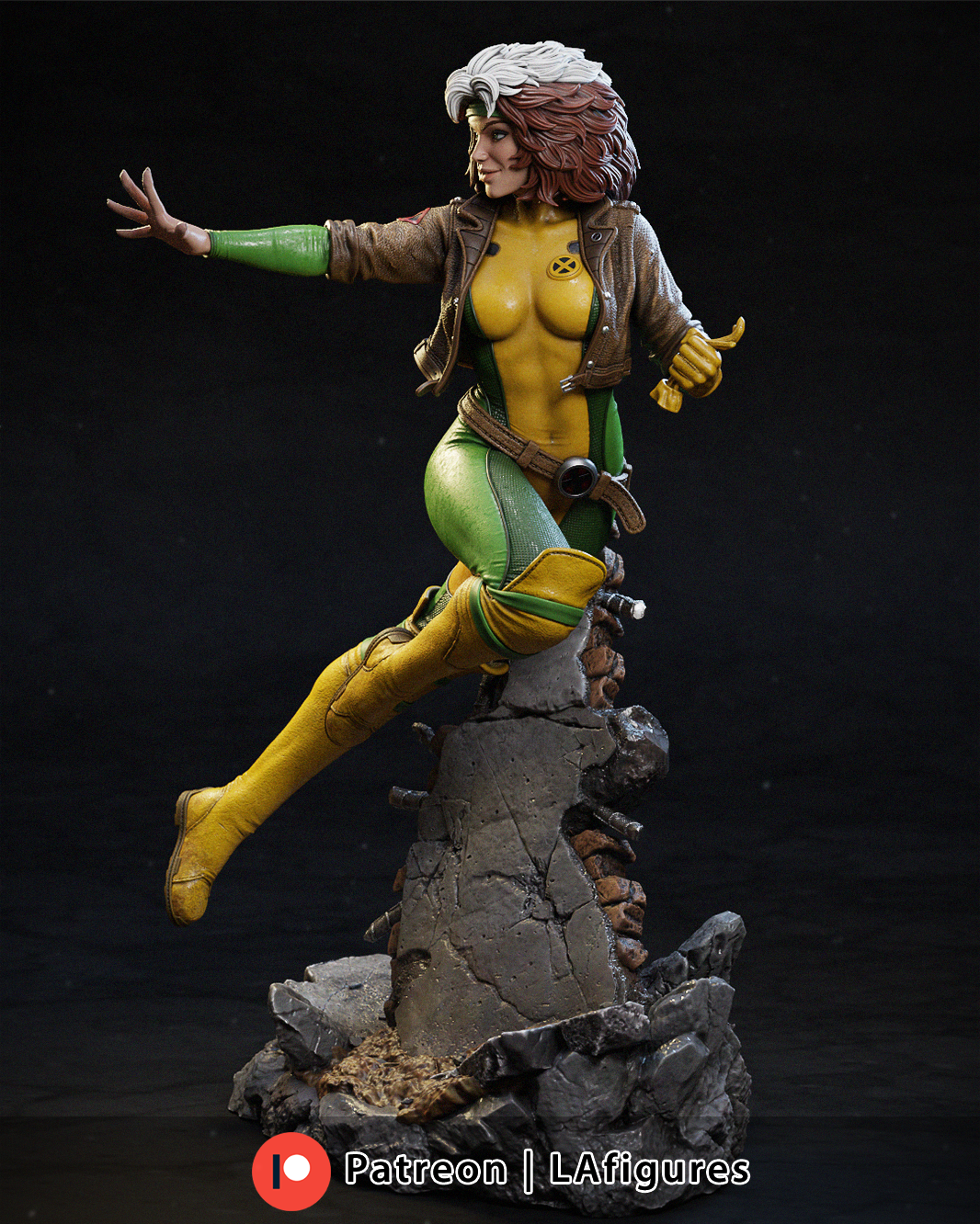 Rogue (X-Men) Statue - Fan Art 10 or 12 scale 213mm - 3D Print
