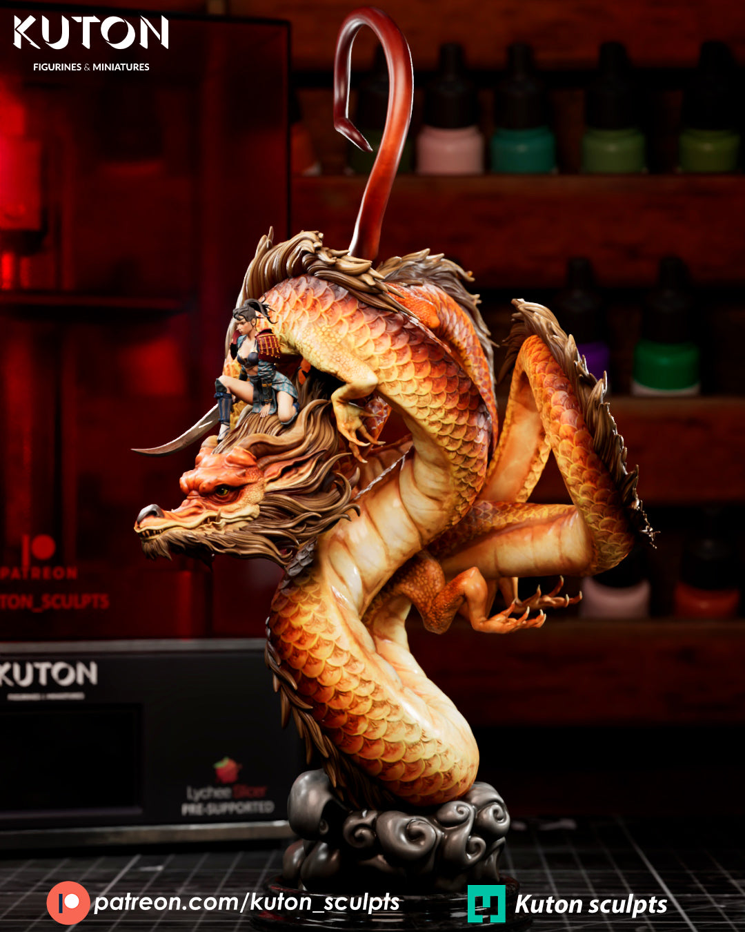 Ember Rider - 3D Printed Statue