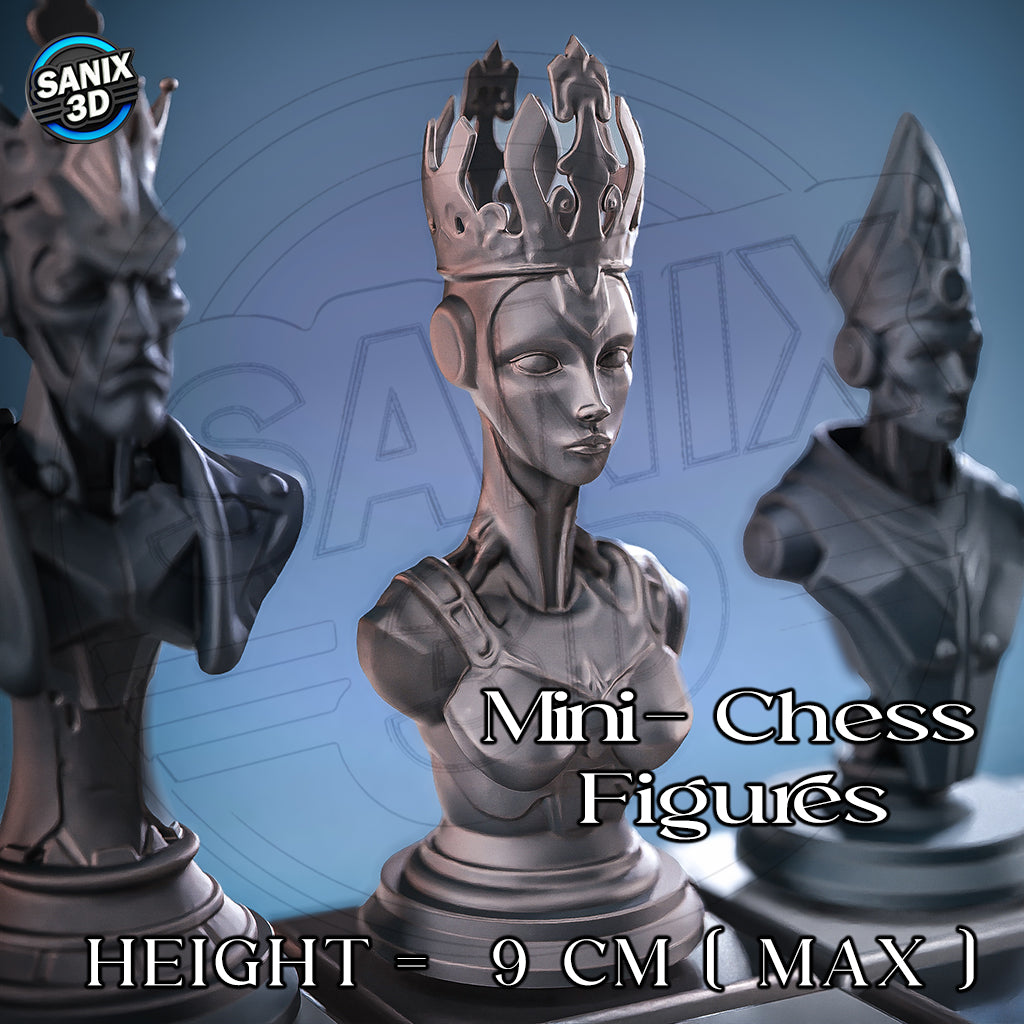 SCI FI CHESS SET - 3D Printed Resin Set