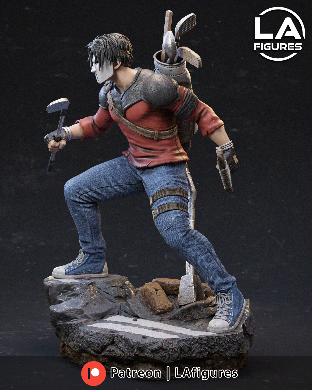 Casey Jones (TMNT) Statue - Fan Art 10 Scale (205mm) 3D Print Kit