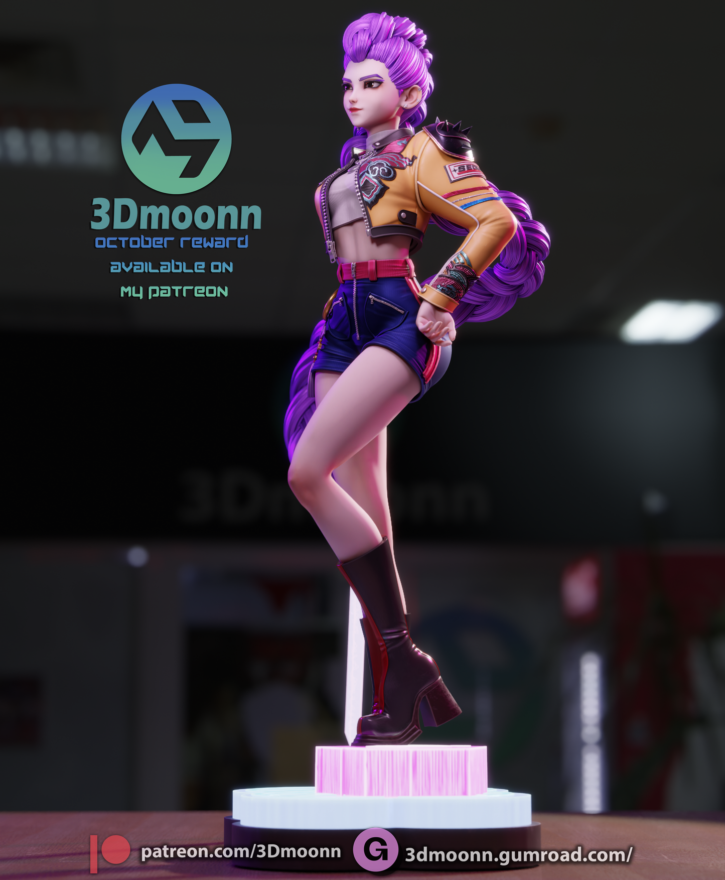 Rumi (K-Pop Demon Hunters) - 3d Printed 1:6 model kit (Fan Art)