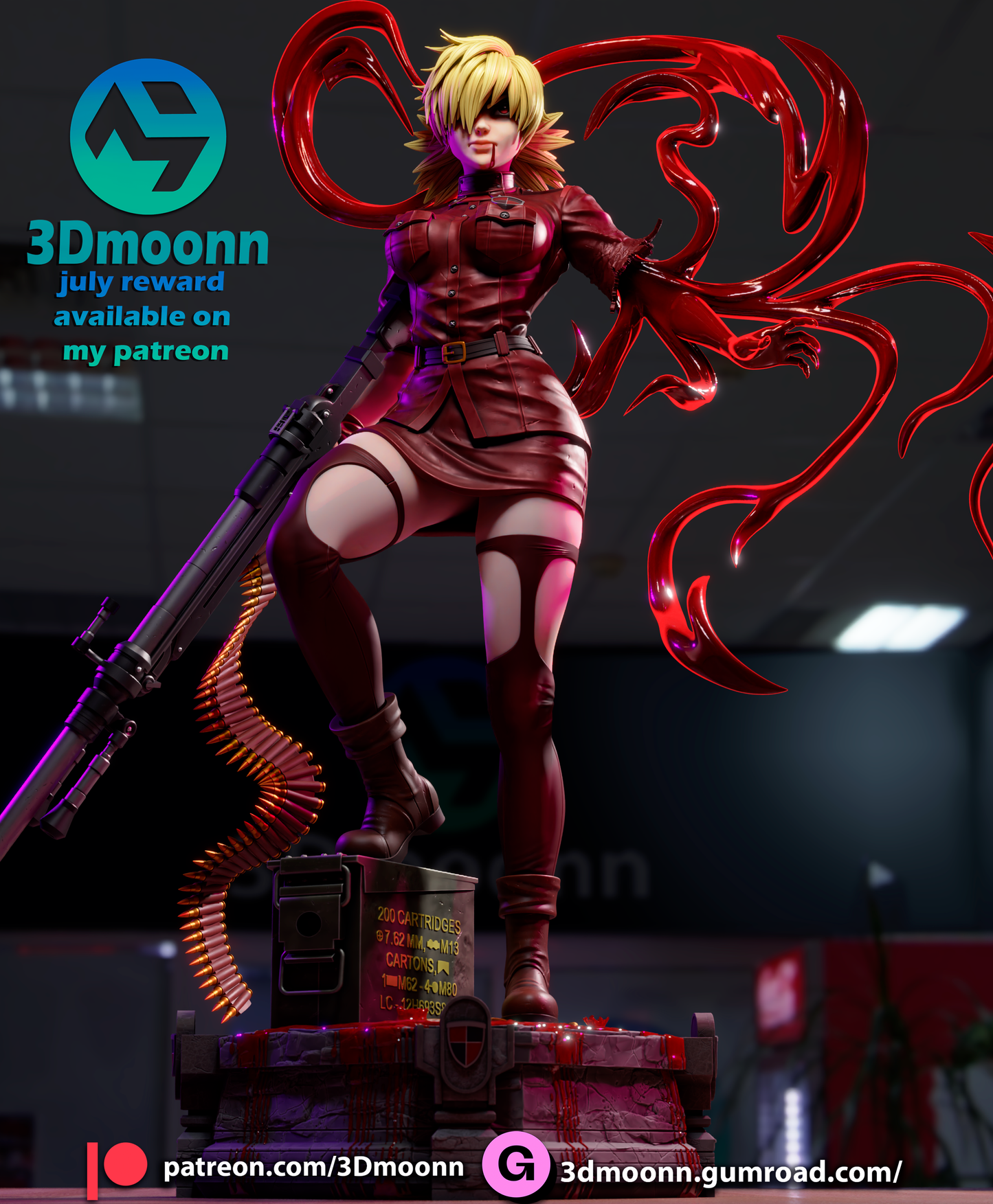 Seras Victoria (Hellsing) - 3d Printed 1:6 model kit