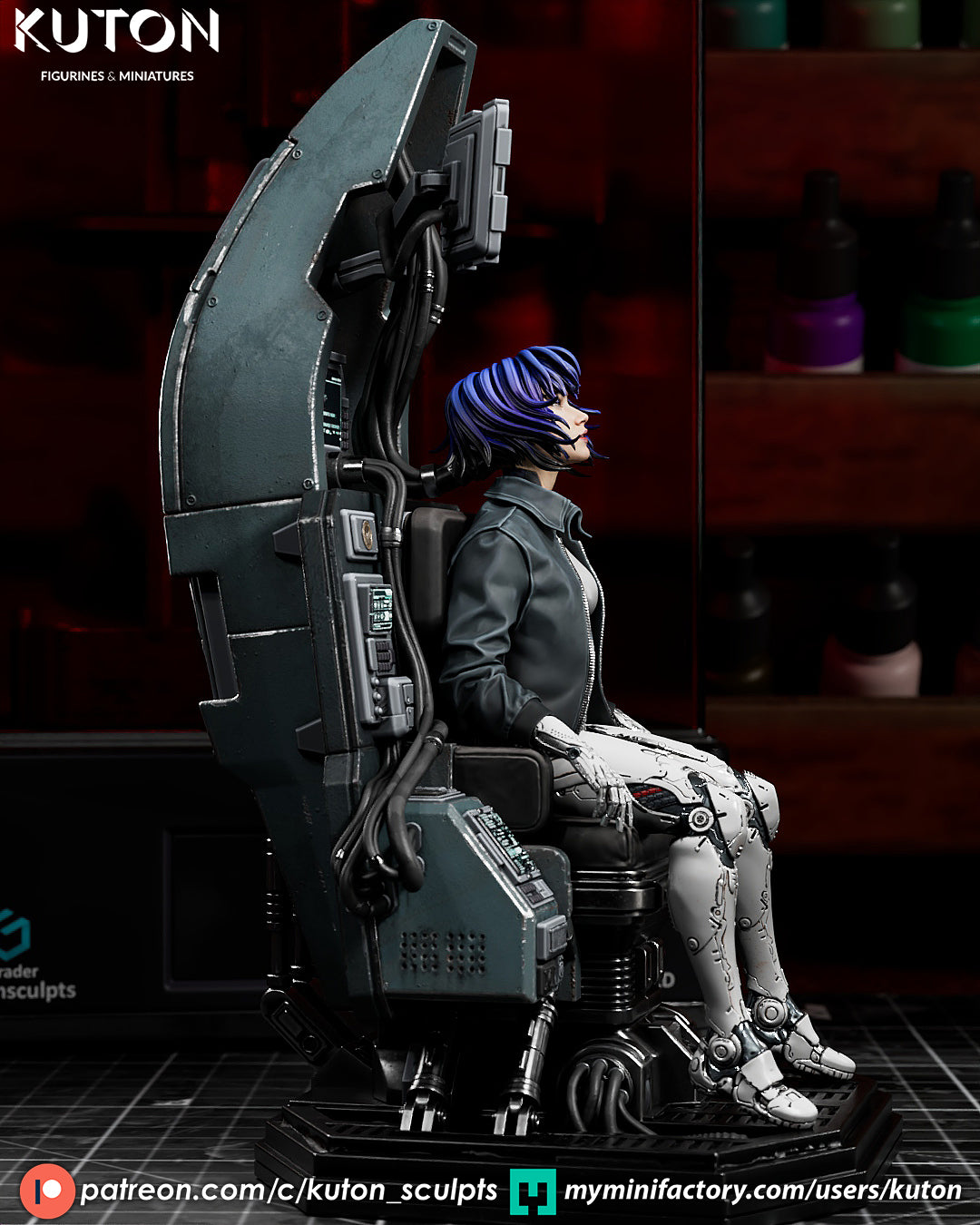 Ghost in the Shell -3D Printed Model kit - 10 Scale and Mini available