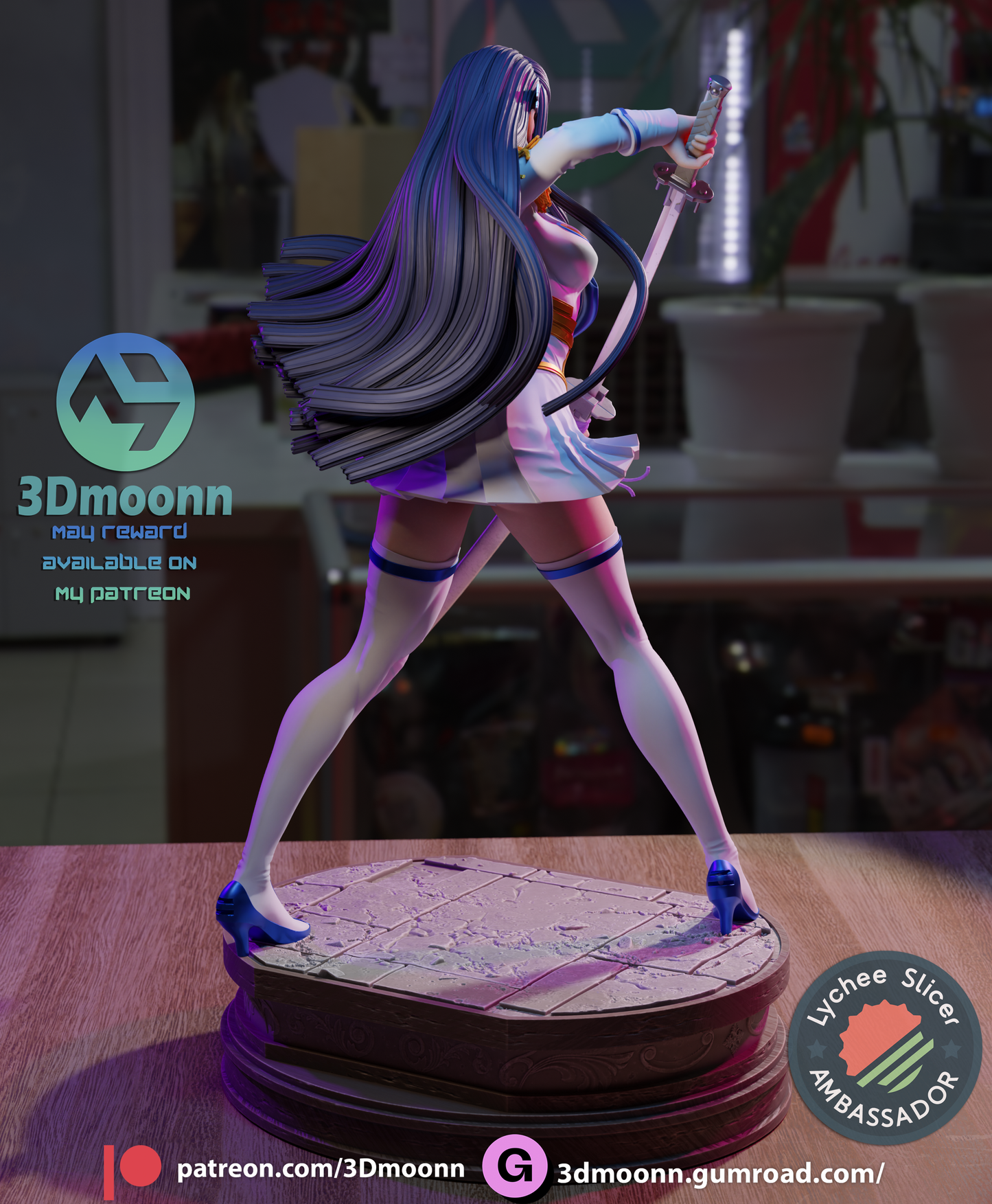 Satsuki Kiryuin (Kill la Kill) - 3d Printed 1:6 model kit (Fan Art)