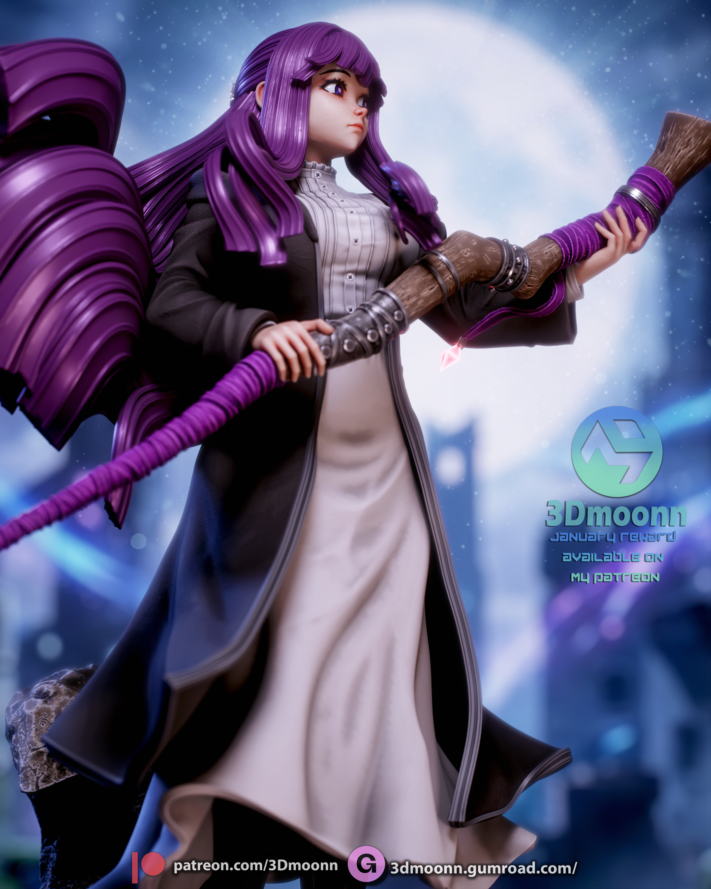 Fern (Sōsō no Frieren) - 3d Printed 1:6 model kit (Fan Art)