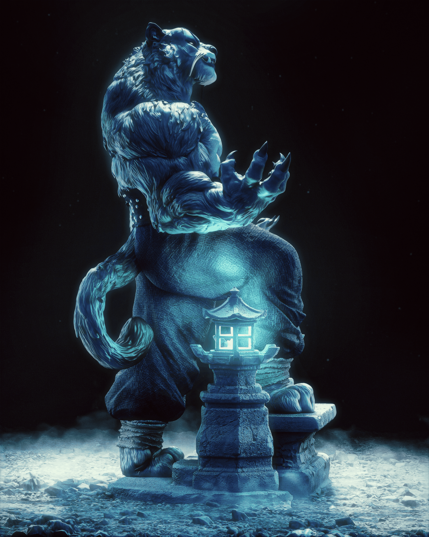 Tail Lung (Kung Fu Panda) - 3D Printed Model Kit - 1:6 or 1:9 scale (Fan Art)