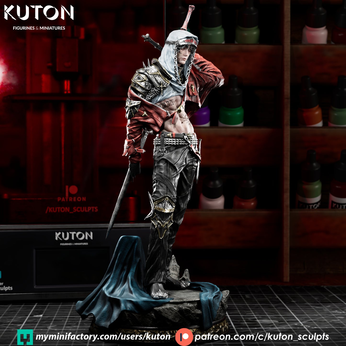 Elias 3D Printed Statue / Bust Model kit