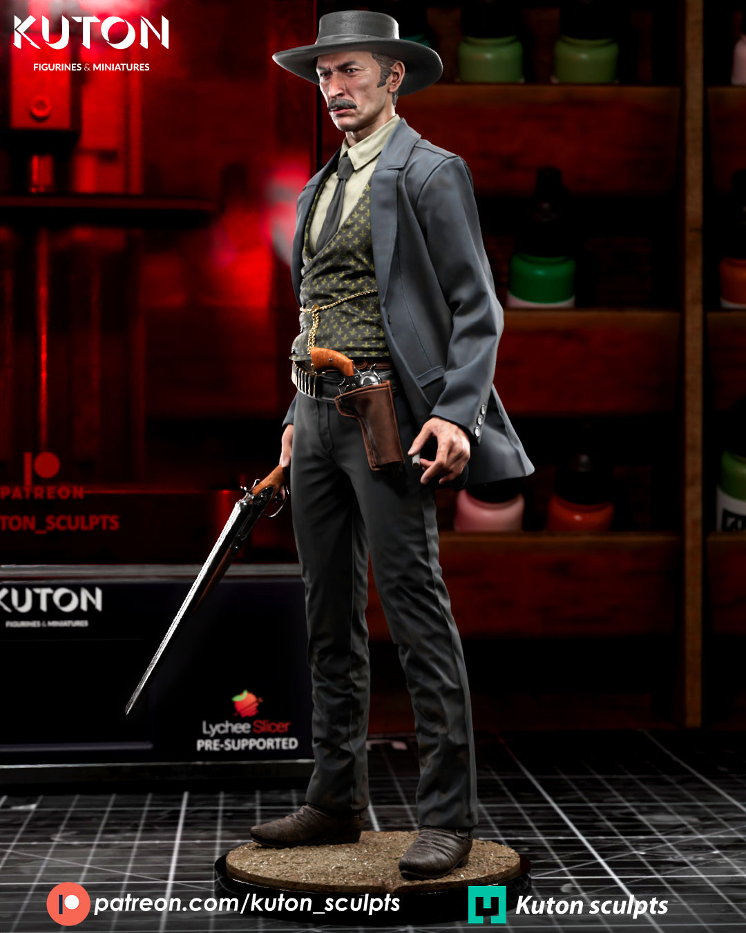 Colonel Mortimer (For a Few Dollars More) - 3D Printed Model Kit - Fan Art